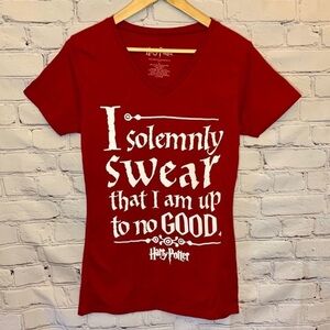 HARRY POTTER Solemnly swear red t shirt-Like NEW